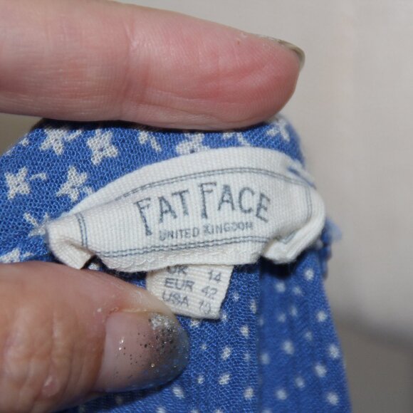 Fat Face multi-floral print V-neck blouson sleeve pullover peasant blouse top 10 - Picture 9 of 9